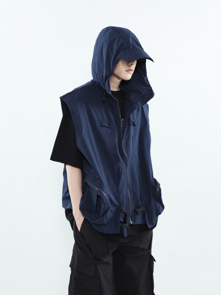 【試着のみ】HIAND Stitched Vest ブラック Stitched Vest - HIAND