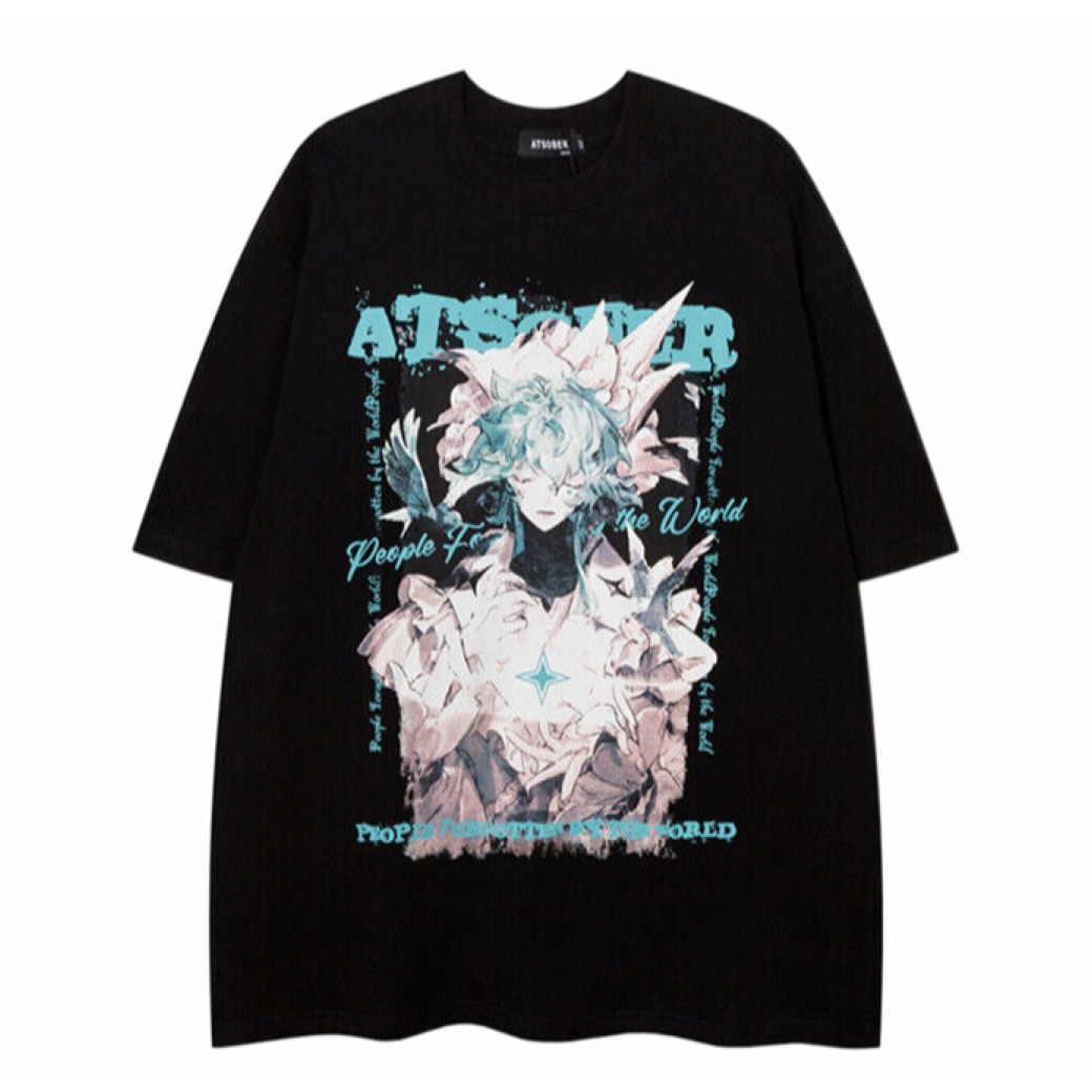 【VEG Dream】Girl print loose short-sleeved T-shirt VD0187