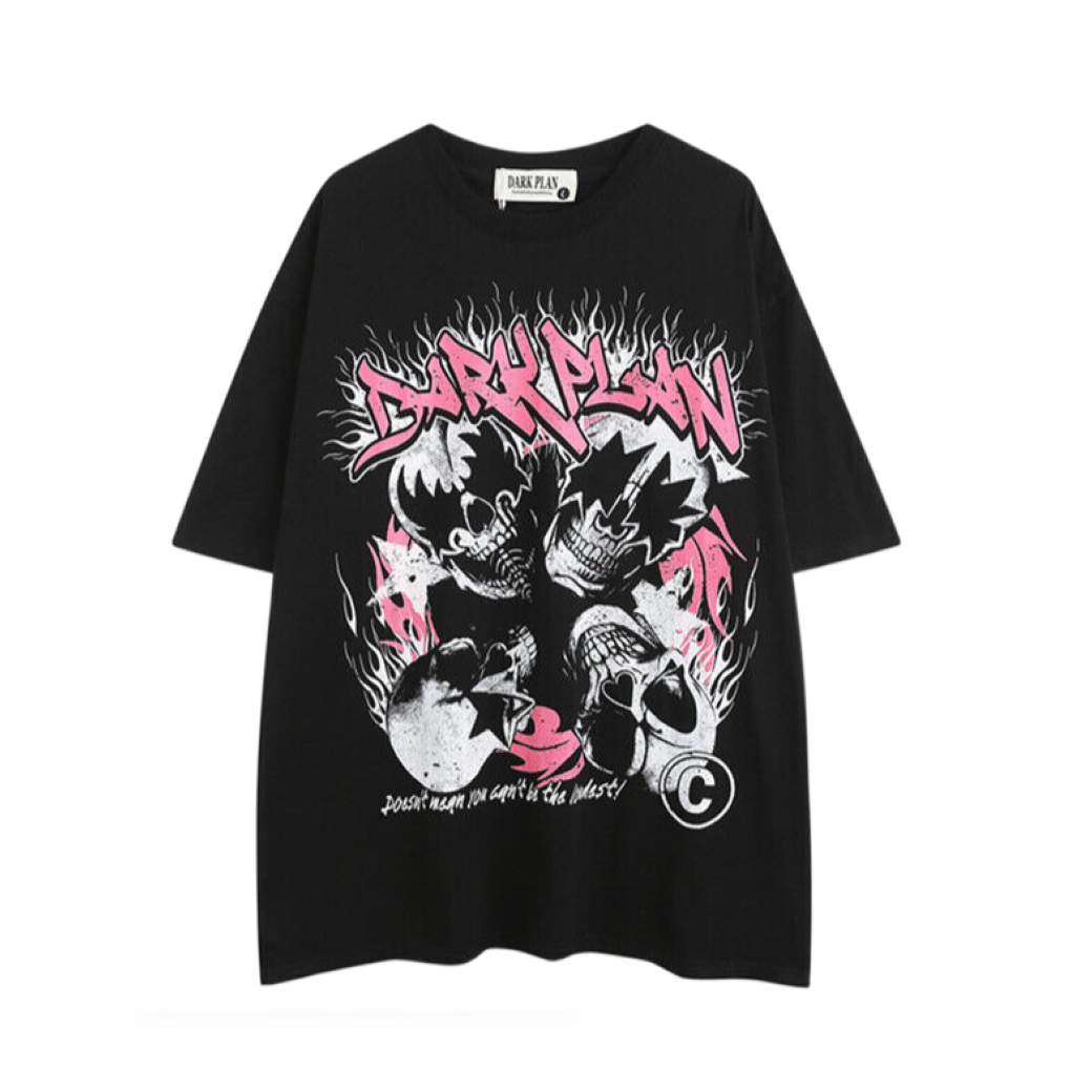 【VEG Dream】Skull head print short-sleeved T-shirt  VD0181