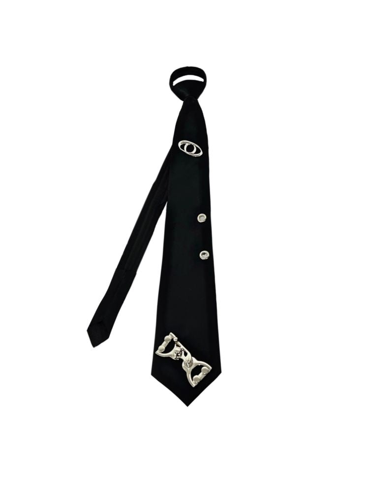 [MARTHENAUT]Metal decoration college style necktie MH0008