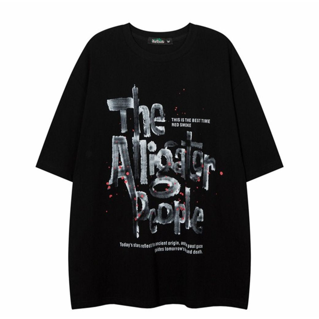 【VEG Dream】Dark graffiti print short sleeve T-shirt  VD0174