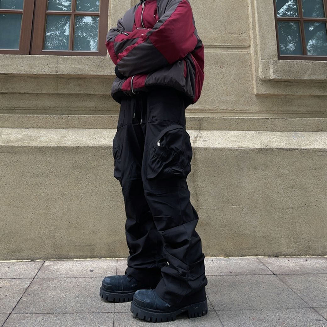 FATEENG】Multi-pocket nylon loose casual pants FG0004 – HI