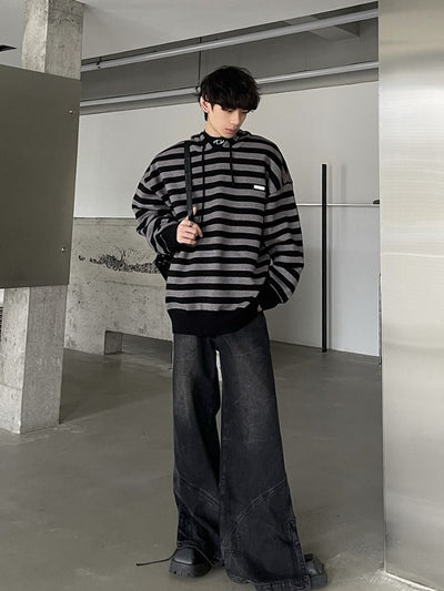【MARTHENAUT】High end design loose straight casual denim jeans  MH0003