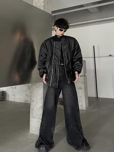 【MARTHENAUT】High end design loose straight casual denim jeans  MH0003