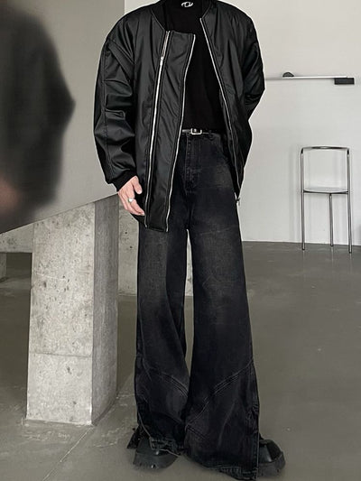 【MARTHENAUT】High end design loose straight casual denim jeans  MH0003