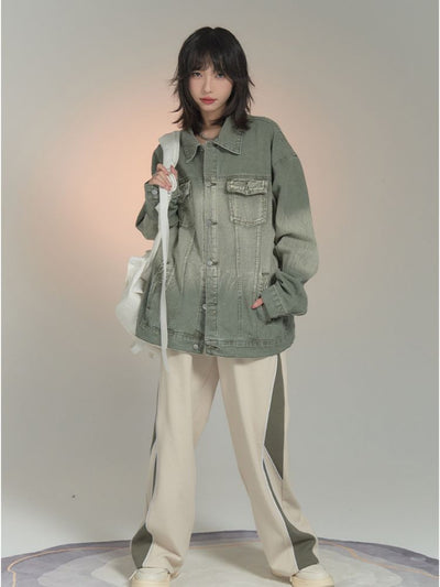 【Universal Gravity Museum】Retro loose gradation denim jacket  UG0023