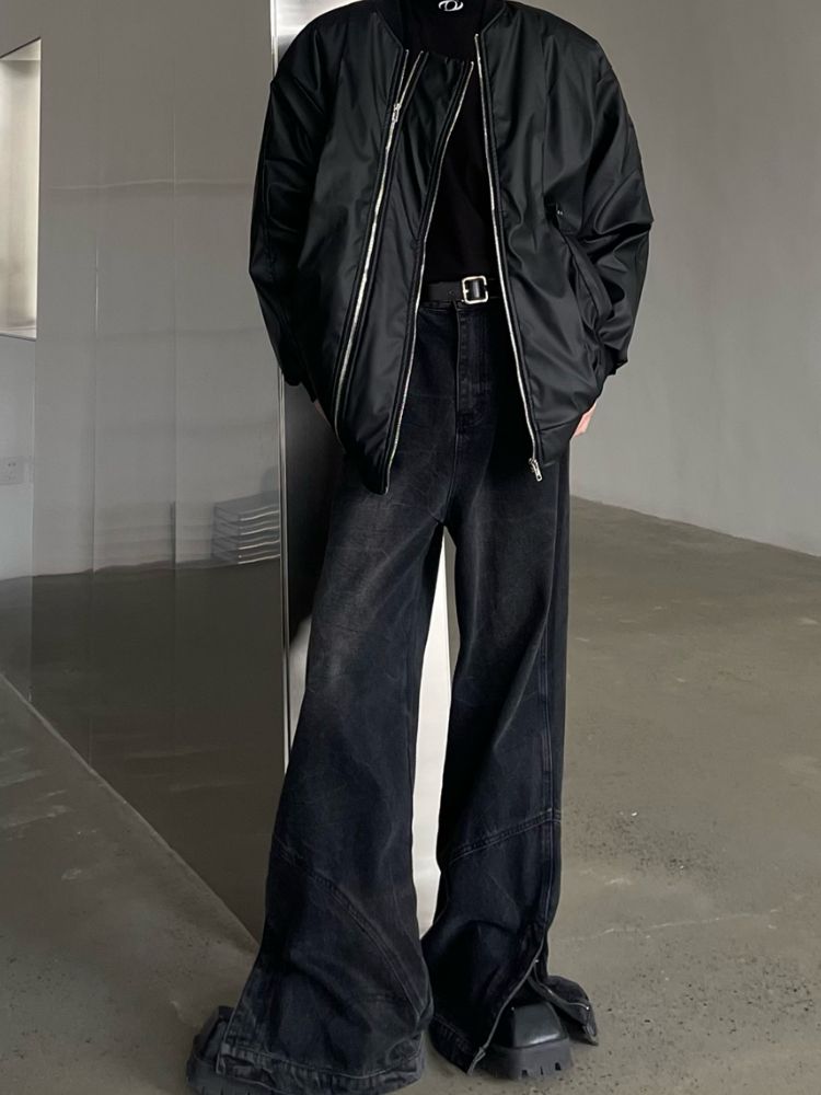 【MARTHENAUT】High end design loose straight casual denim jeans  MH0003