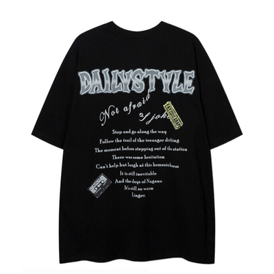 【VEG Dream】Vintage print loose short-sleeved T-shirt  VD0191