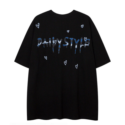 【VEG Dream】Girl print loose short sleeve T-shirt  VD0190