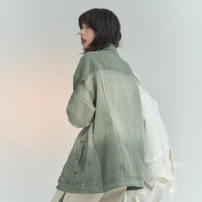 【Universal Gravity Museum】Retro loose gradation denim jacket  UG0023
