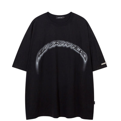 【ReIAx】Letter print short-sleeved T-shirt  RX0004