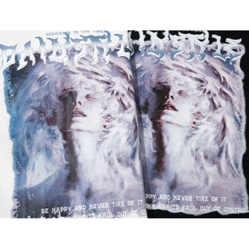 【VEG Dream】BF portrait print loose short sleeve T-shirt  VD0192