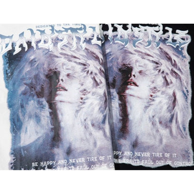 【VEG Dream】BF portrait print loose short sleeve T-shirt  VD0192