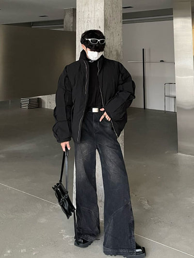 【MARTHENAUT】High end design loose straight casual denim jeans  MH0003