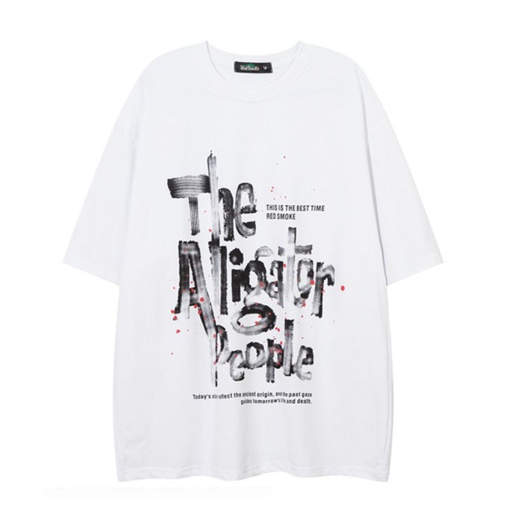 [VEG Dream] Dark graffiti print short sleeve T-shirt VD0174