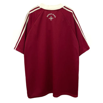 [FATEENG] Vintage sports jersey loose short-sleeved T-shirt FG0009