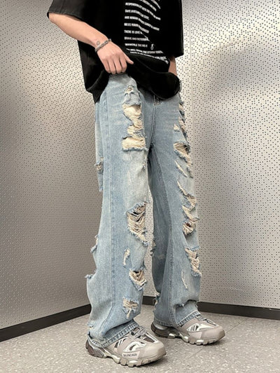 [CEAROCOW] Vintage distressed denim jeans CO0002