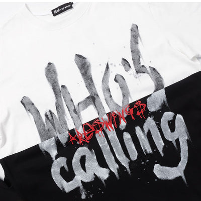 【CEDY】Star graffiti print design T-shirt  CD0015