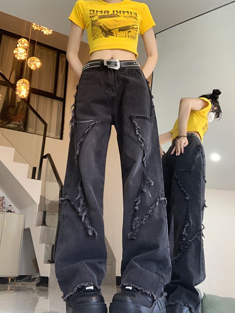 最終値下！テンダーロインCRUSH DENIM RIDERS H W34 Star raw edge loose denim jeans HL2918 – HI-LANDER