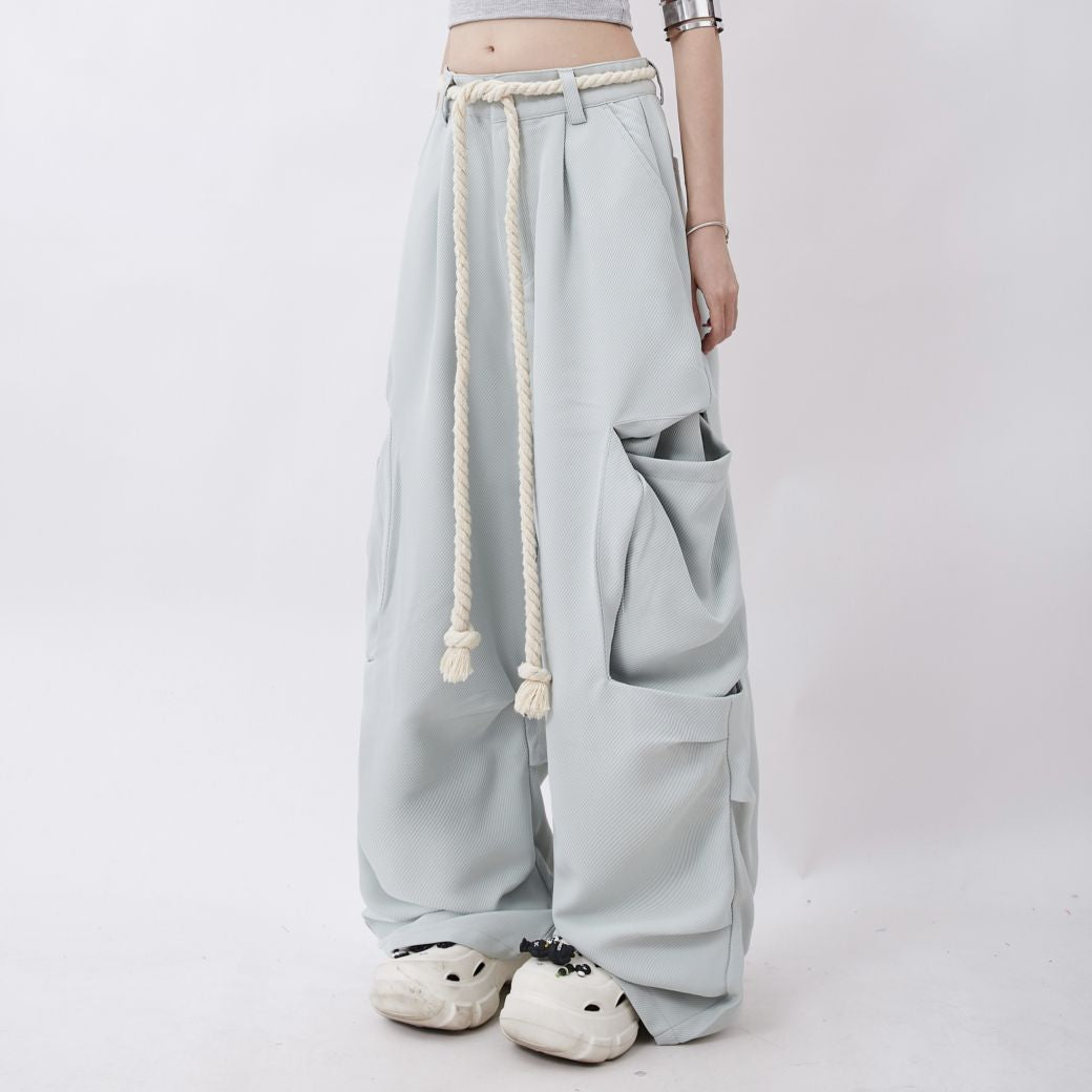 【Rayohopp】Multi-pocket design drape casual pants  RH0016