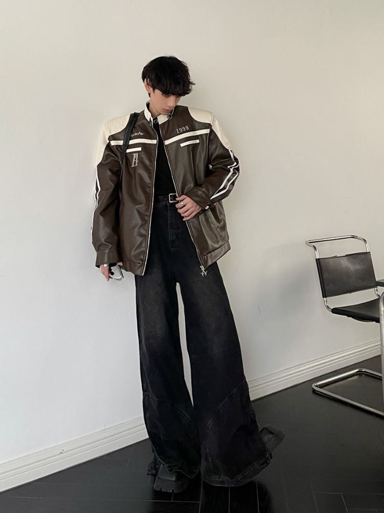 【MARTHENAUT】High end design loose straight casual denim jeans  MH0003