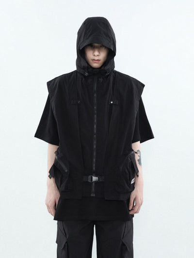 【MR nearly】Touring design sleeveless hoodie  MR0039