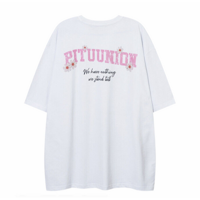 【VEG Dream】Flower girl print loose short-sleeved T-shirt VD0193