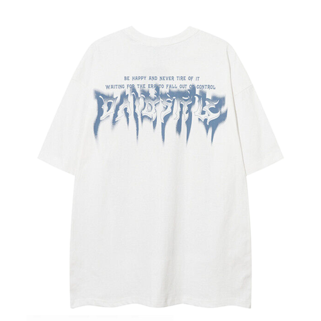 【VEG Dream】BF portrait print loose short sleeve T-shirt  VD0192