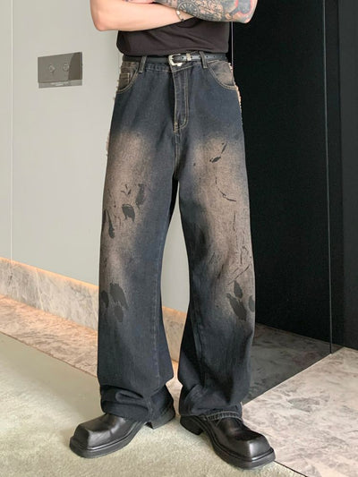 【CUIBUJU】Sideline wide leg jeans  CB0002