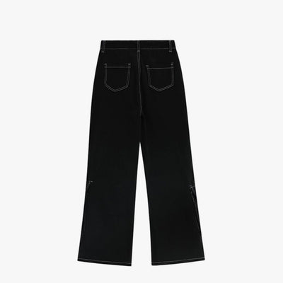 【INS】Strap design multi-pocket wash jeans  IN0017