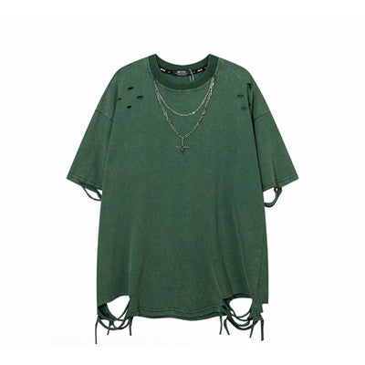 【VEG Dream】Vintage necklace loose short-sleeved T-shirt  VD0185