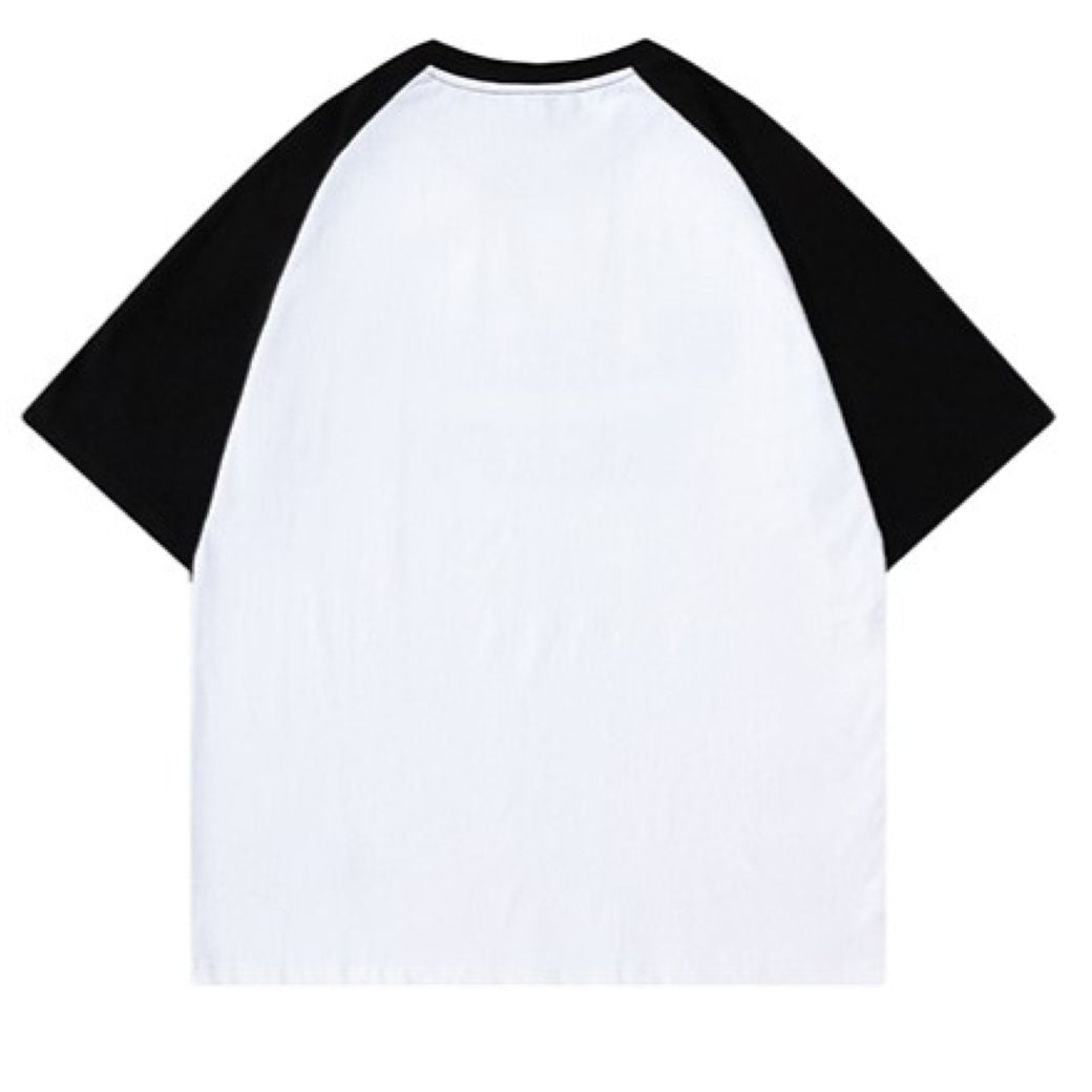 [Universal Gravity Museum] Contrast color raglan sleeve short sleeve T-shirt UG0020