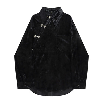 【ANAMONE】Chinese style high end design long-sleeved shirt  AO0002