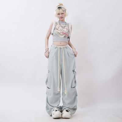 【Rayohopp】Multi-pocket design drape casual pants  RH0016