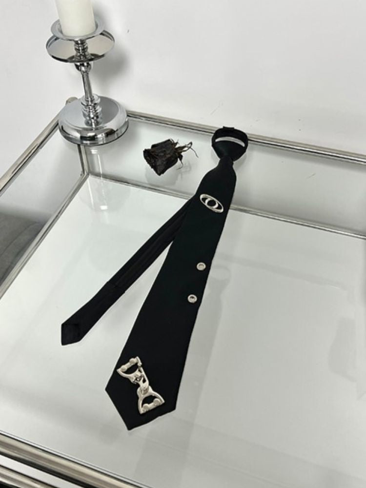[MARTHENAUT]Metal decoration college style necktie MH0008