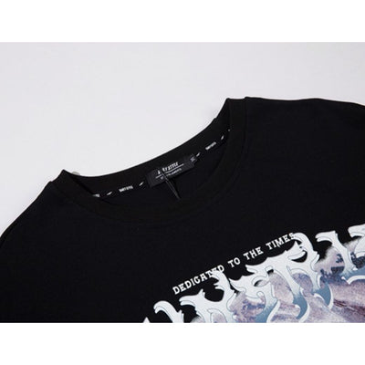 【VEG Dream】BF portrait print loose short sleeve T-shirt  VD0192