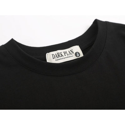 [NIHAOHAO] Vintage back print short-sleeved T-shirt NH0039