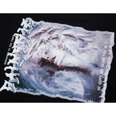 【VEG Dream】BF portrait print loose short sleeve T-shirt  VD0192
