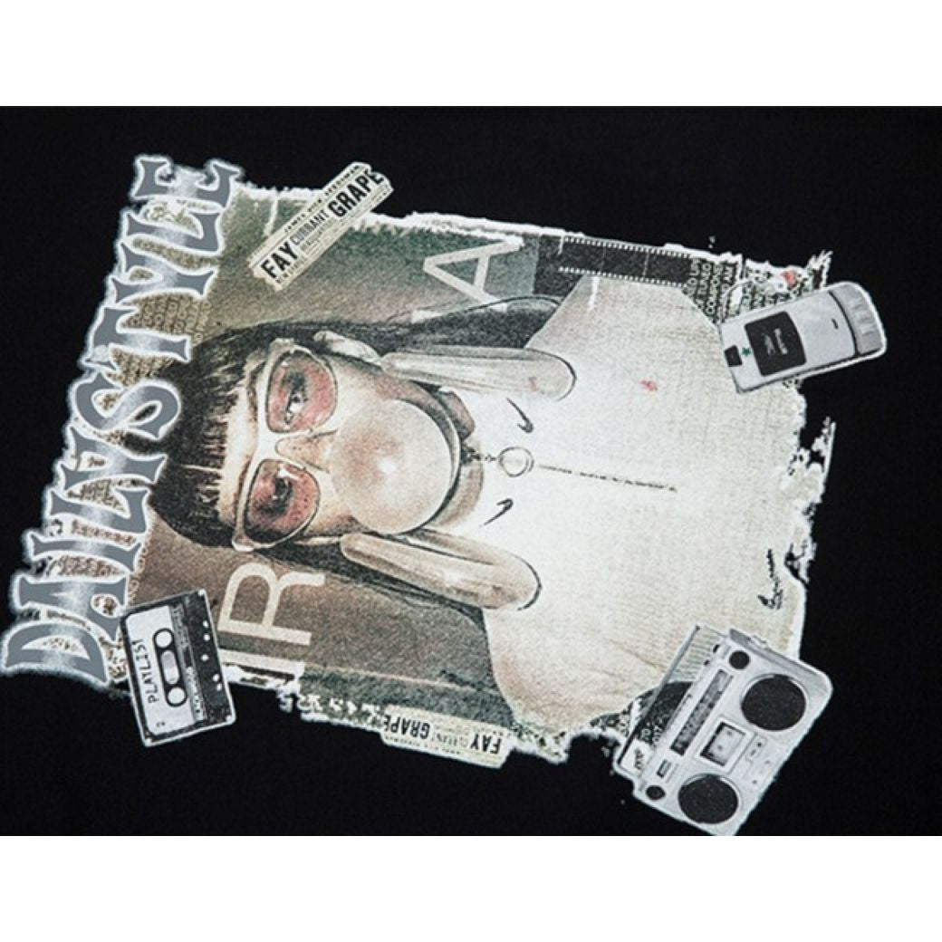 【VEG Dream】Vintage print loose short-sleeved T-shirt  VD0191