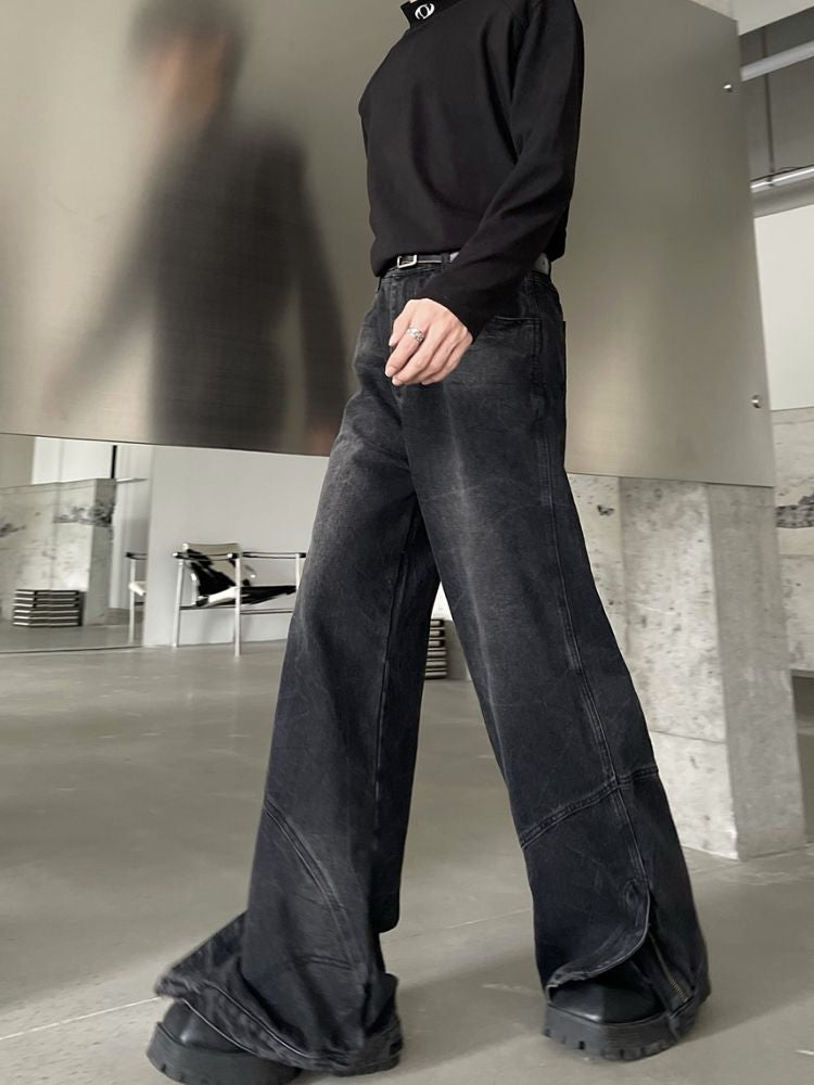 【MARTHENAUT】High end design loose straight casual denim jeans  MH0003