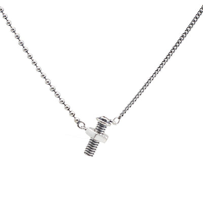 【DARKBOX】S925 sterling silver rivet nut necklace bracelet 2 ways  DB0023