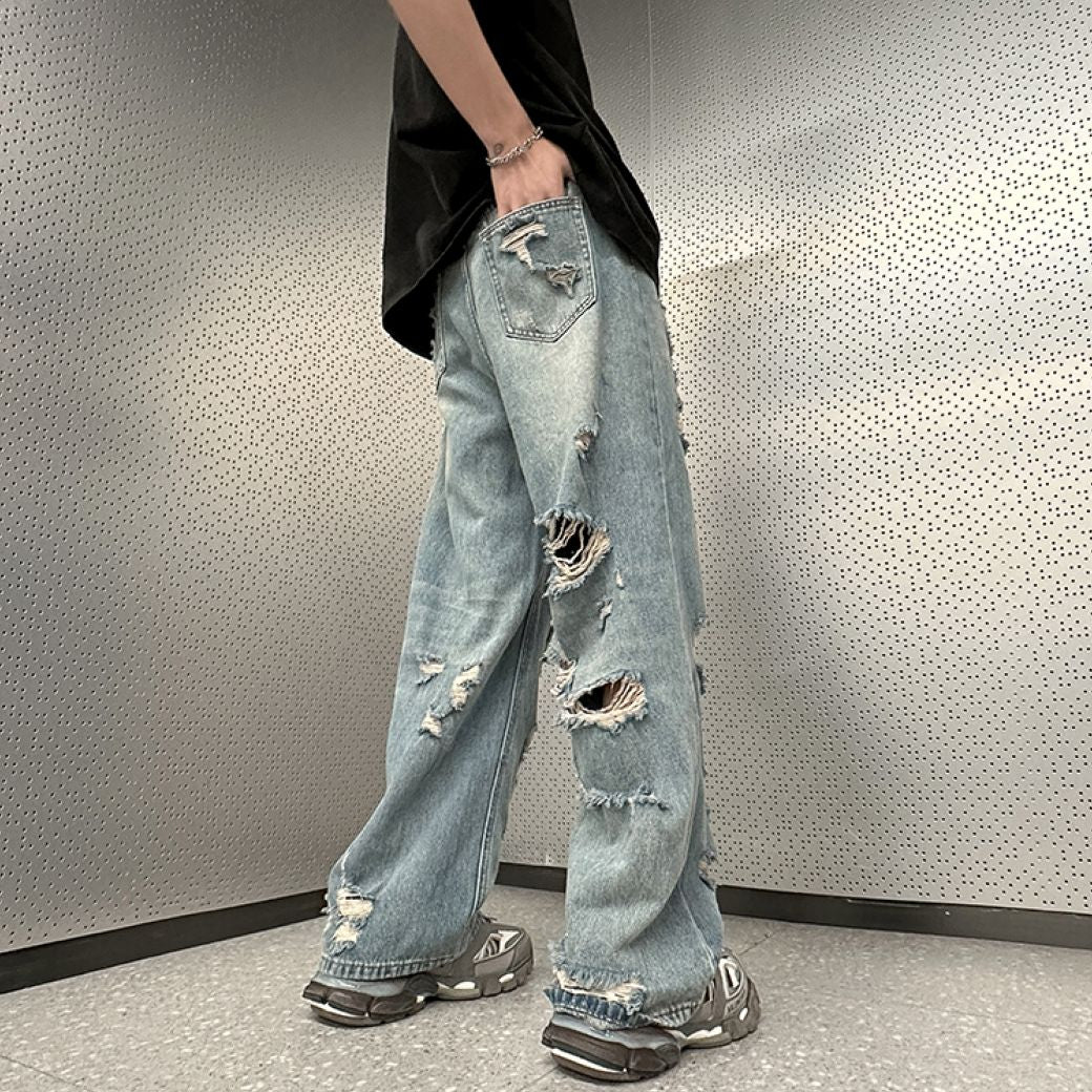 【CEAROCOW】Vintage distressed denim jeans  CO0002