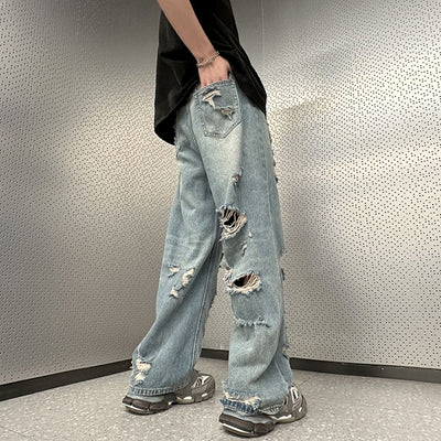 [CEAROCOW] Vintage distressed denim jeans CO0002