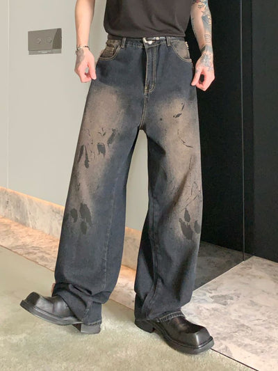【CUIBUJU】Sideline wide leg jeans  CB0002