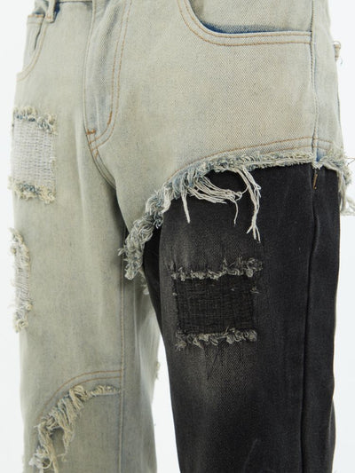 【MAXDSTR】Cutting edge design distressed denim jeans MD0080