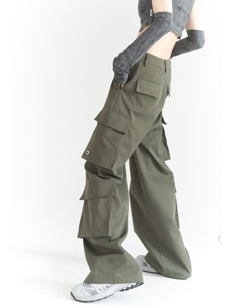 [Universal Gravity Museum] Multi-pocket casual straight pants UG0029