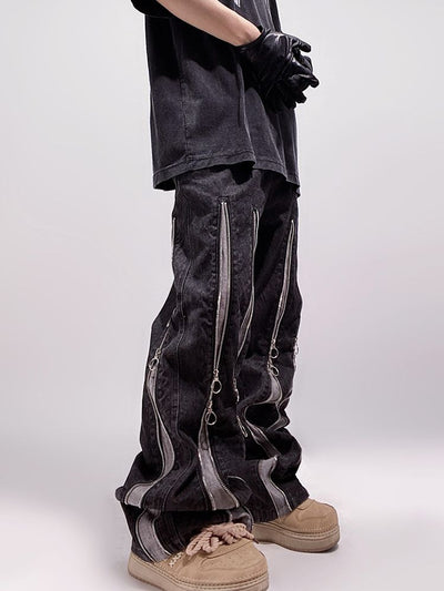 UUCSCC】Zip design loose flared jeans US0040 – HI-LANDER