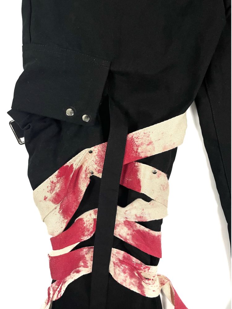 【Ⅱtype trb】Bloodstain tie strap casual pants LT0003