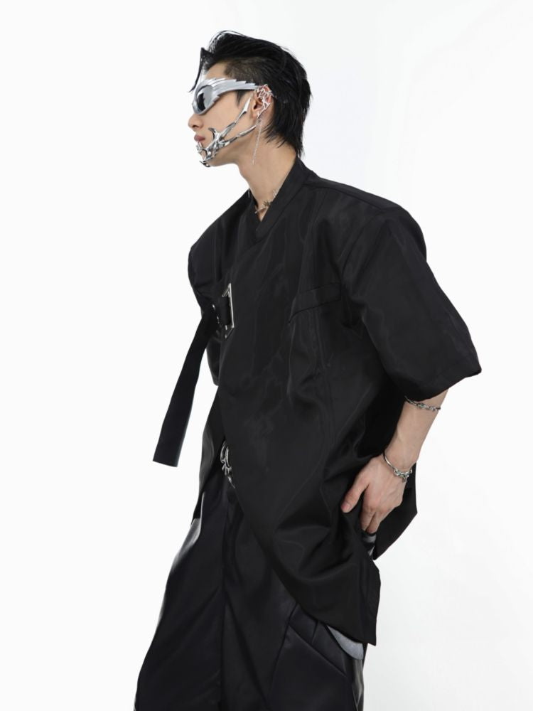【Culture E】Chinese style summer coat design short-sleeved shirt CE0071