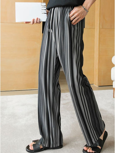 【CHICERRO】Striped casual loose straight pants  CR0010